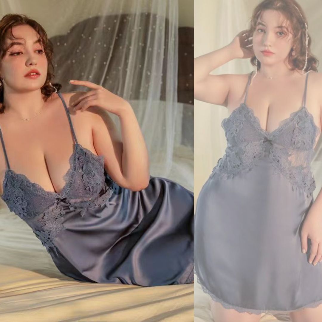 Plus Size Silk Serene Dress Pyjamas