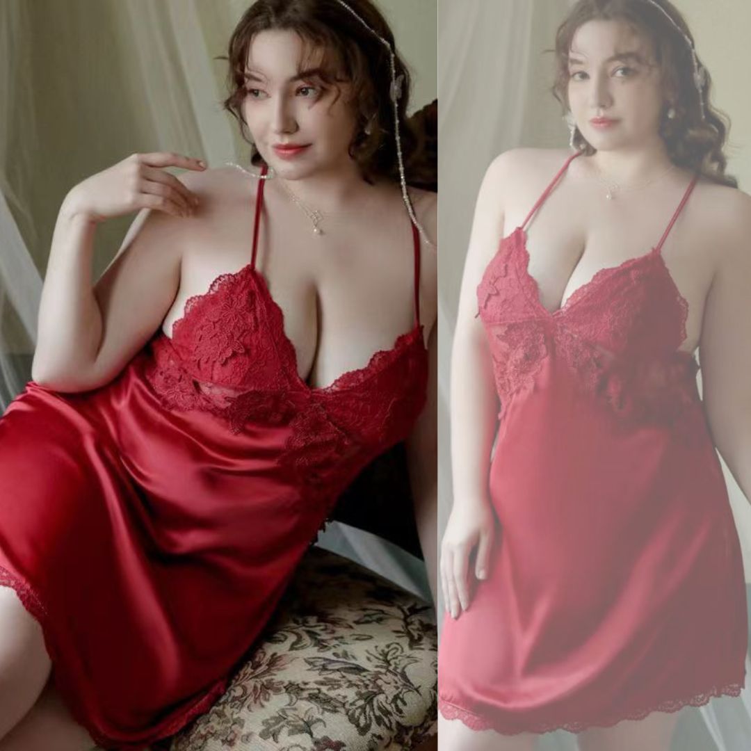 Plus Size Silk Serene Dress Pyjamas