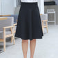 High Waist A-Line Black Skirt